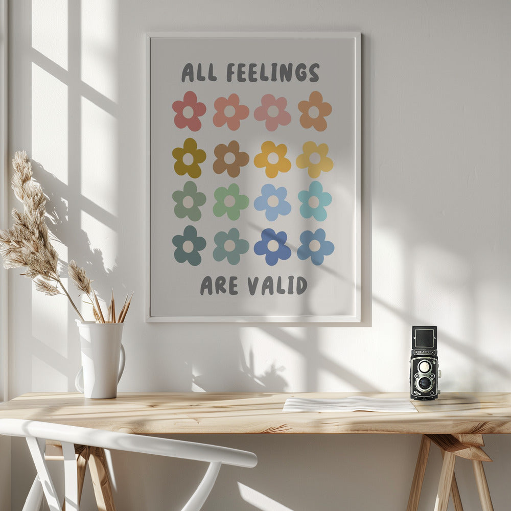 All Feelings Are Valid - Poster / Art Print - interiör