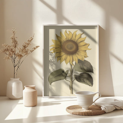 Vintage Sunflower - Poster / Art Print - interiör