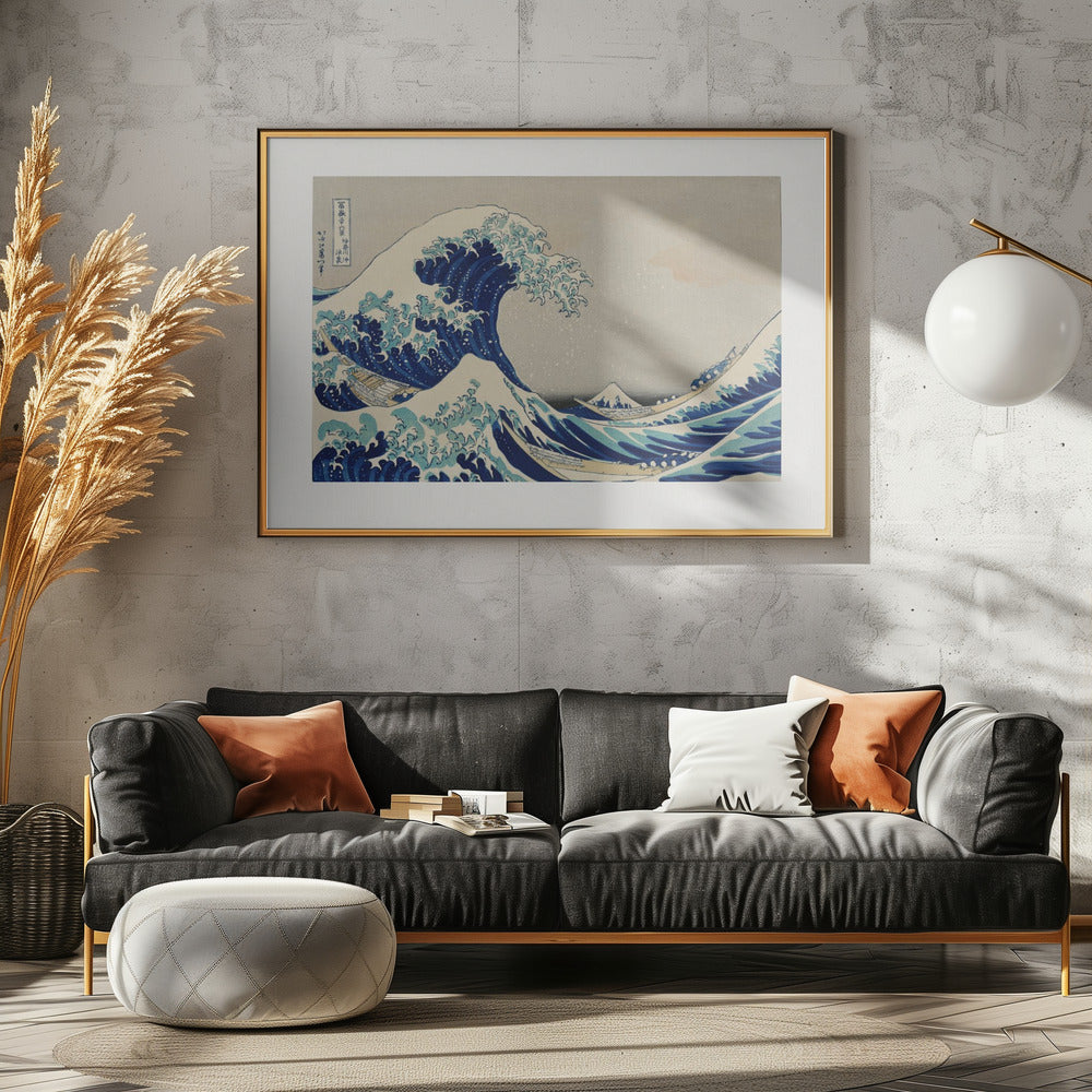 The wave - Kanazawa Oki Nami Ura - Poster / Art Print - interiör