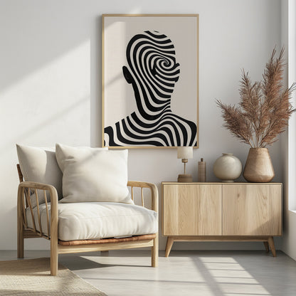 Striped Man - Poster / Art Print - interiör