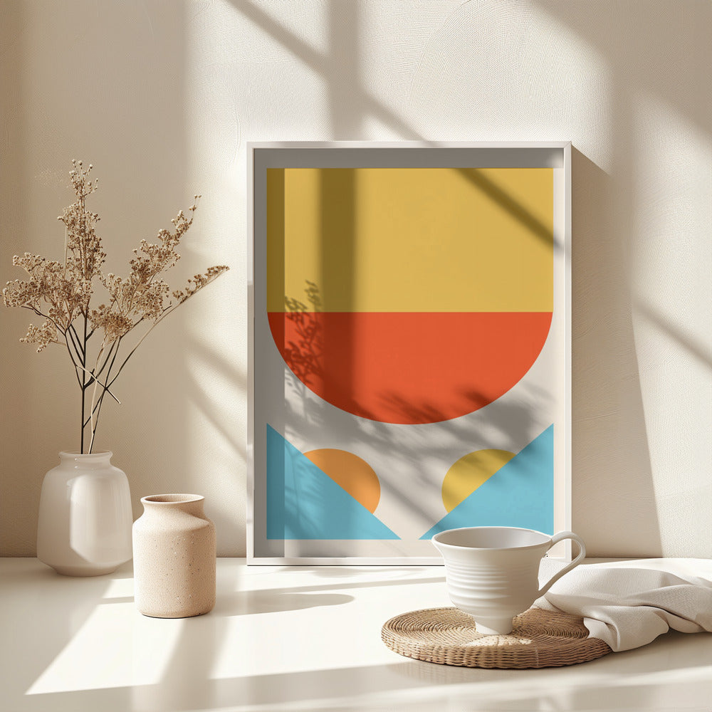 Bright Minimal Shapes Series #1 - Poster / Art Print - interiör