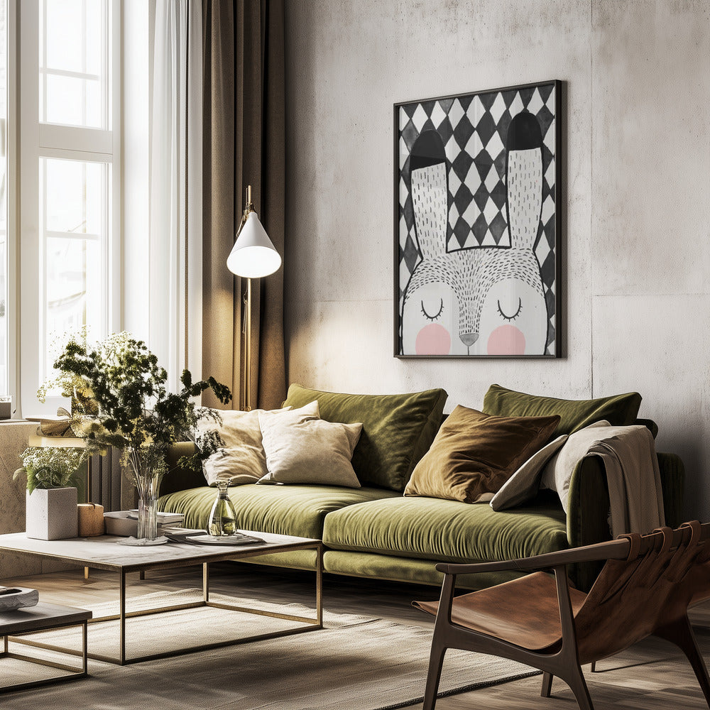 Bunny - Poster / Art Print - interiör