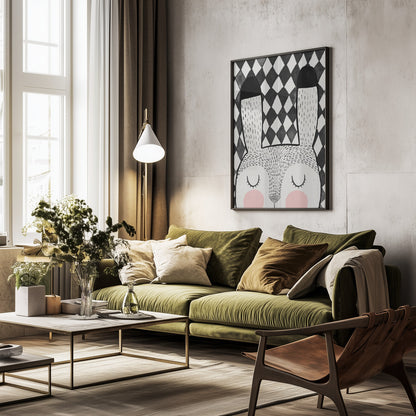 Bunny - Poster / Art Print - interiör