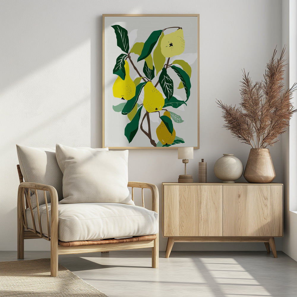 Yellow Pears - Poster / Art Print - interiör