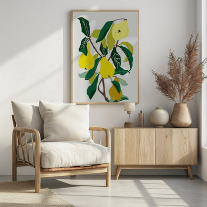 Yellow Pears - Poster / Art Print - interiör