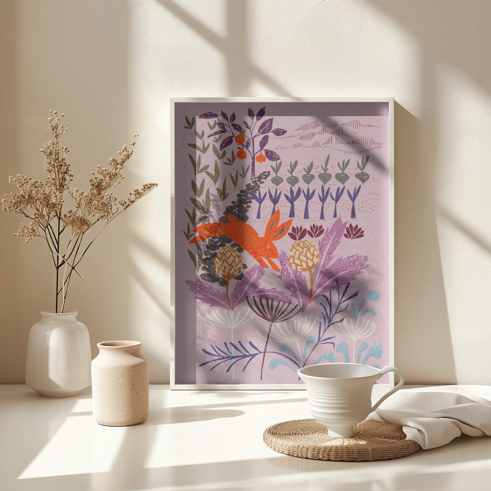 Artichoke thief at sunrise - Poster / Art Print - interiör