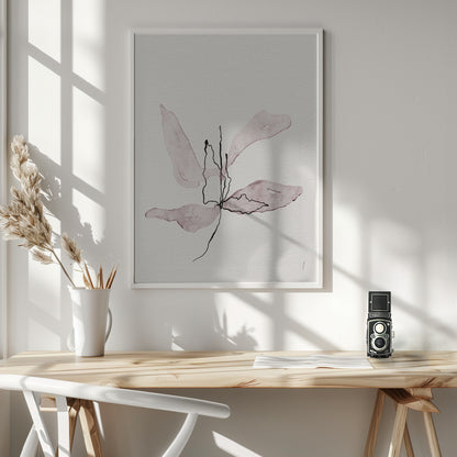 Delicate Petal Dance - Poster / Art Print - interiör