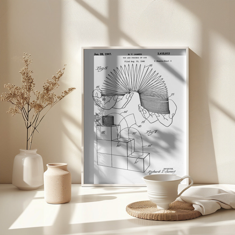 Toy and Process of Use Patent 1947 - Poster / Art Print - interiör