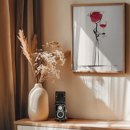 Wine Rose - Poster / Art Print - interiör