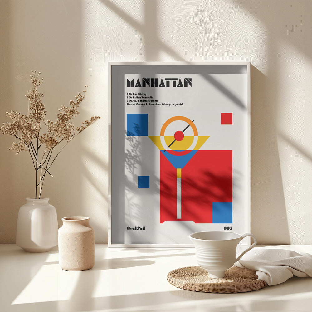 Manhattan Bauhaus Cocktail - Poster / Art Print - interiör