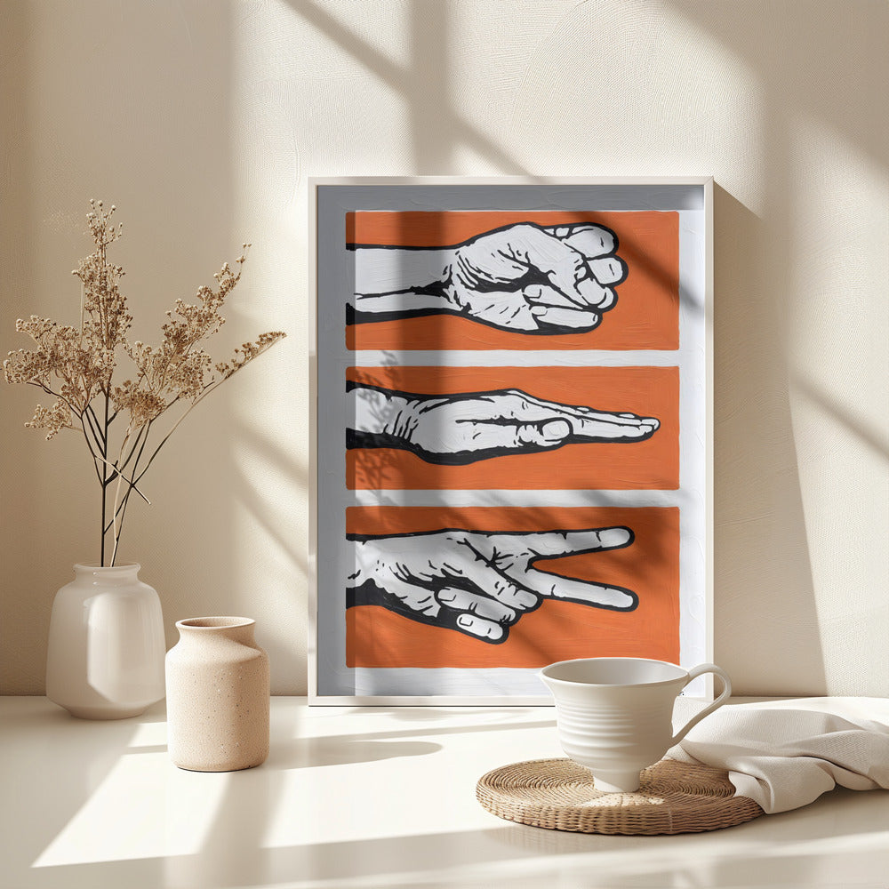 Rock, Paper,Scissors - Poster / Art Print - interiör