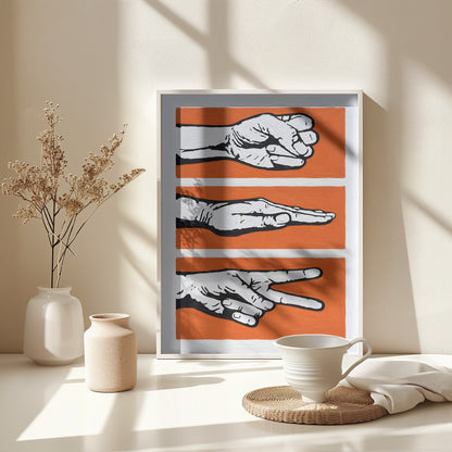 Rock, Paper,Scissors - Poster / Art Print - interiör