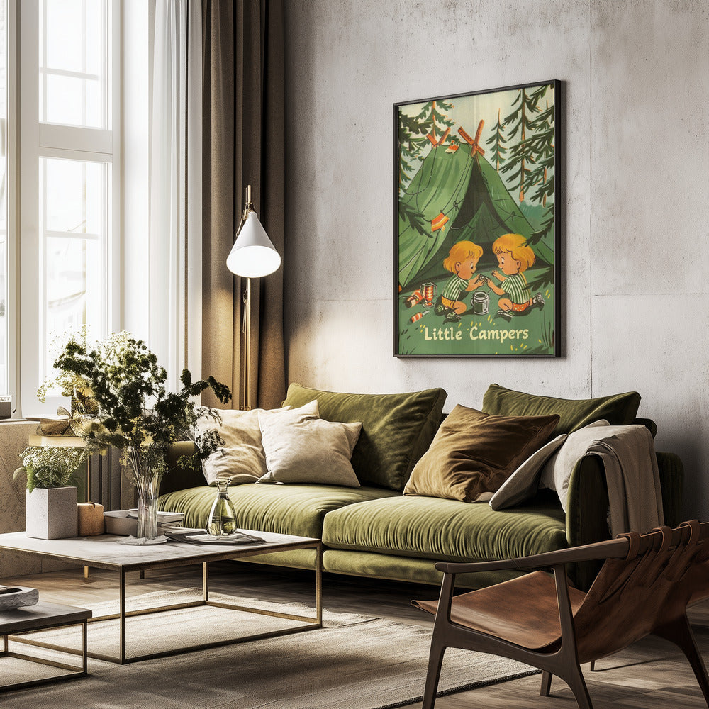 Little Campers Vintage Magazine - Poster / Art Print - interiör