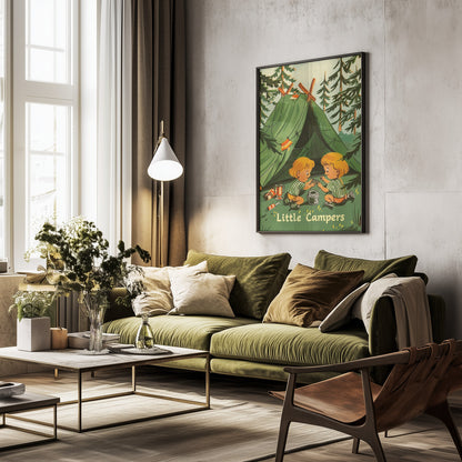 Little Campers Vintage Magazine - Poster / Art Print - interiör