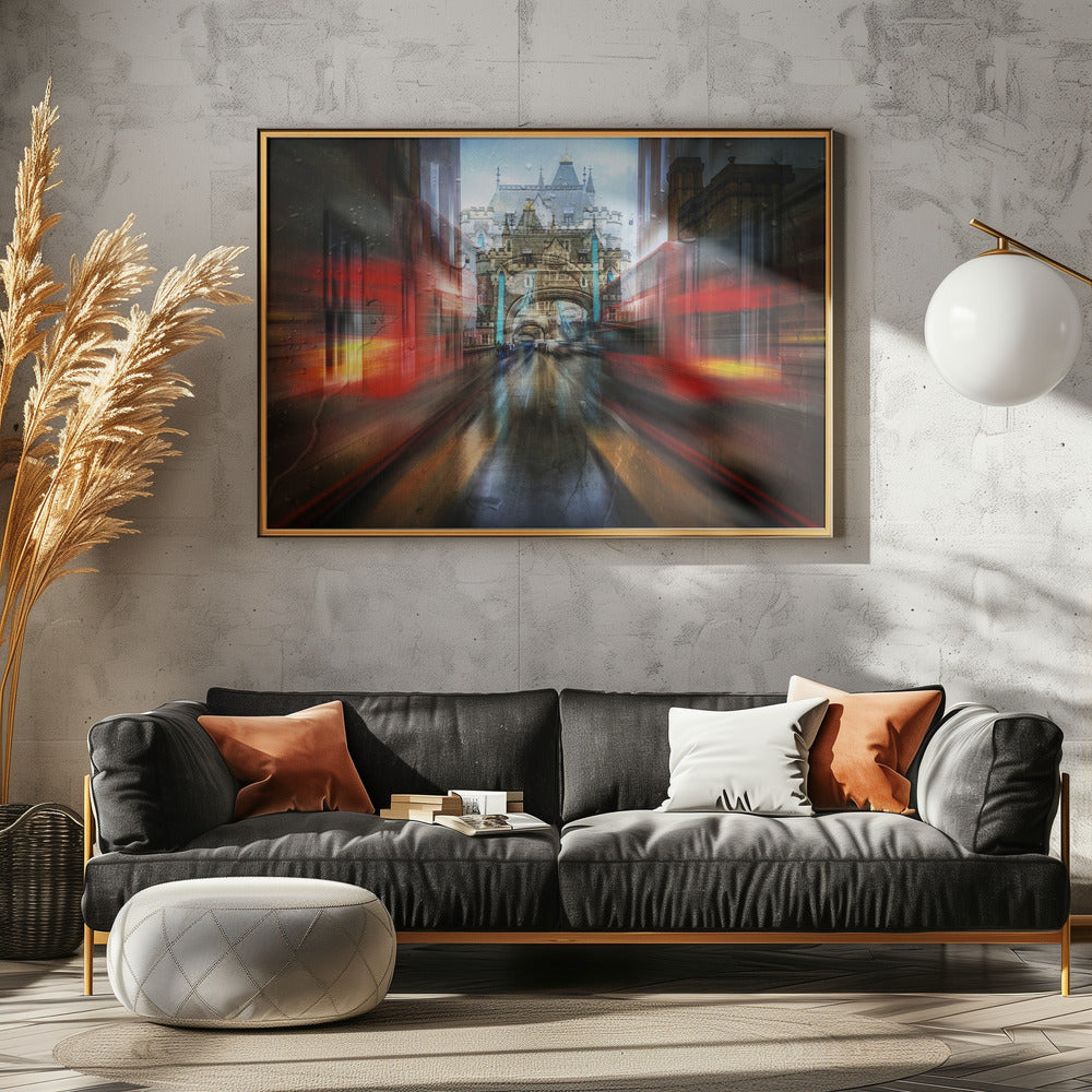 The red bus - Poster / Art Print - interiör