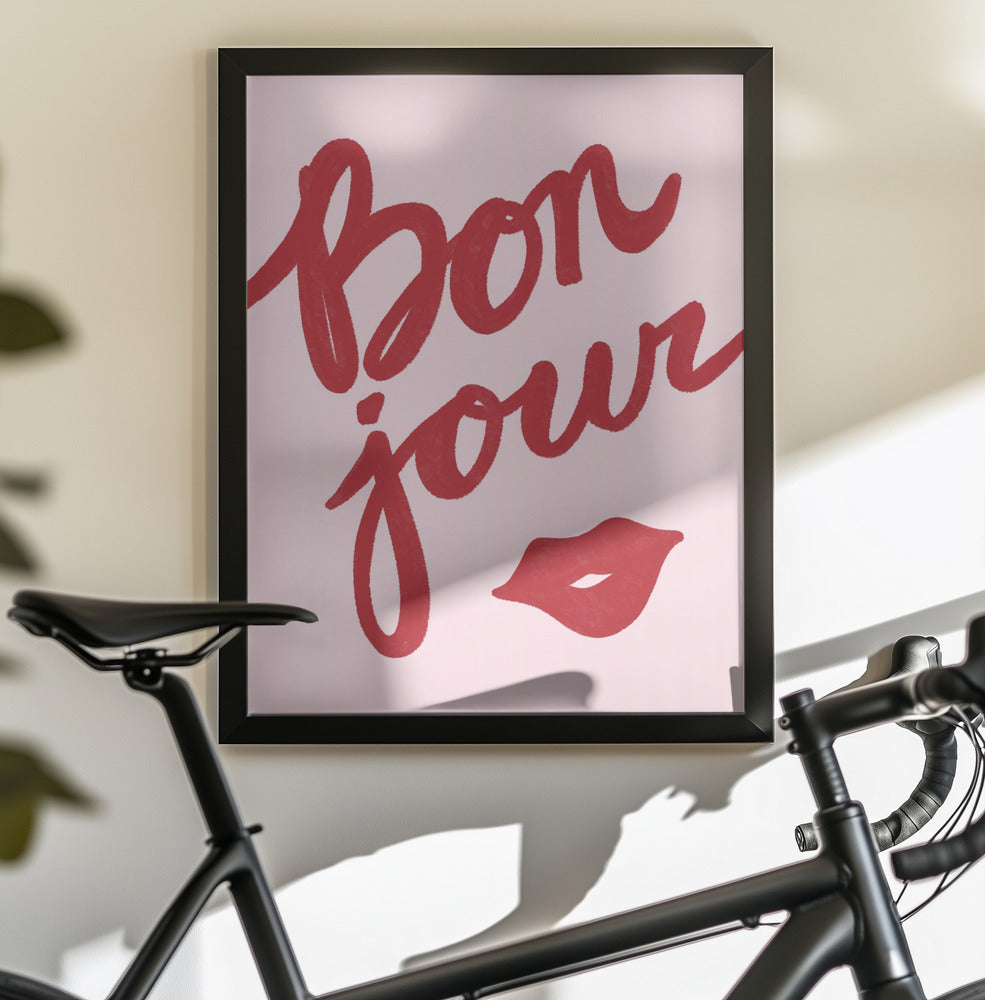 Bonjour Lips - Poster / Art Print - interiör
