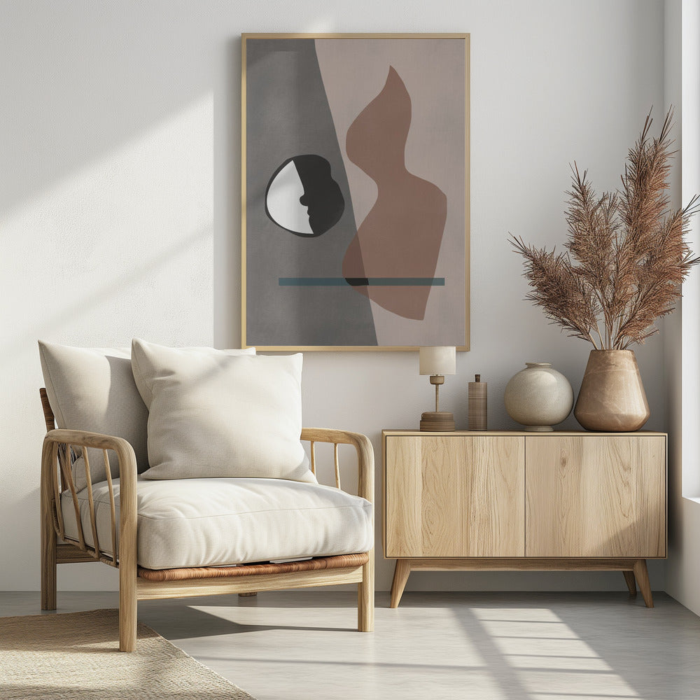 Yin Yang Fire - Poster / Art Print - interiör