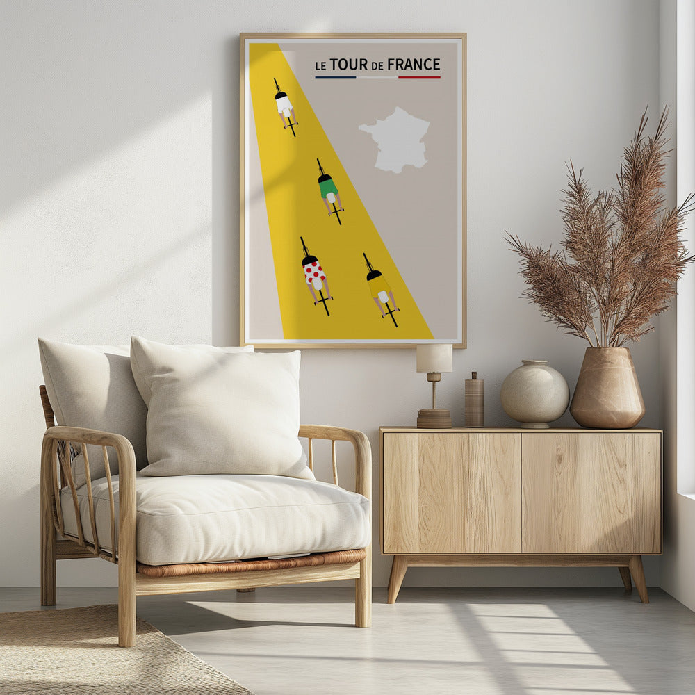 le Tour de France Poster - Poster / Art Print - interiör