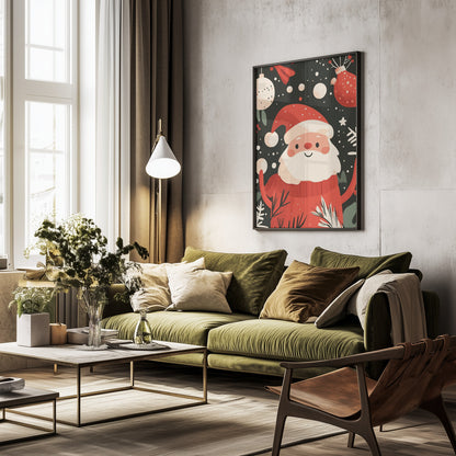 Happy Santa - Poster / Art Print - interiör