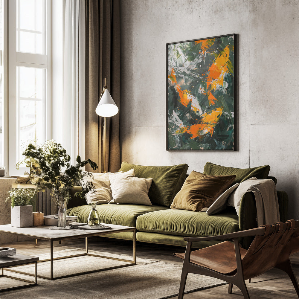 The Abstract Fishes - Poster / Art Print - interiör
