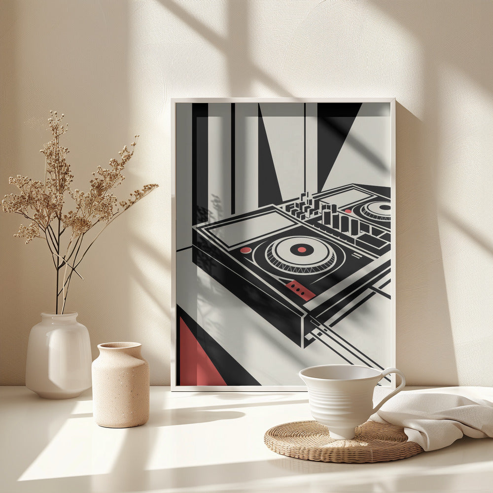 DJ Mixer - Bauhaus Style - Poster / Art Print - interiör