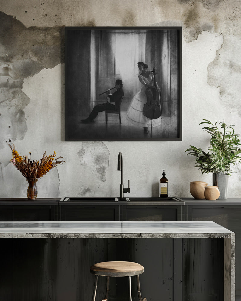 Pause for cello - Poster / Art Print - interiör
