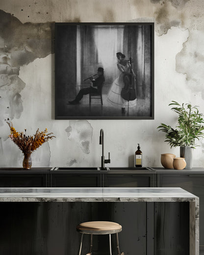 Pause for cello - Poster / Art Print - interiör