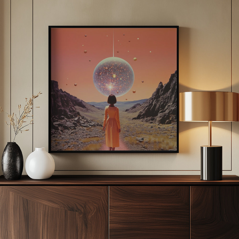 A Space Disco Collage Art - Poster / Art Print - interiör