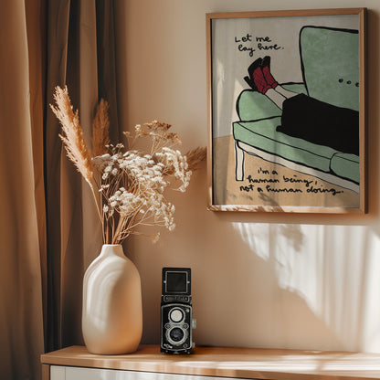 Let me lay here - Poster / Art Print - interiör