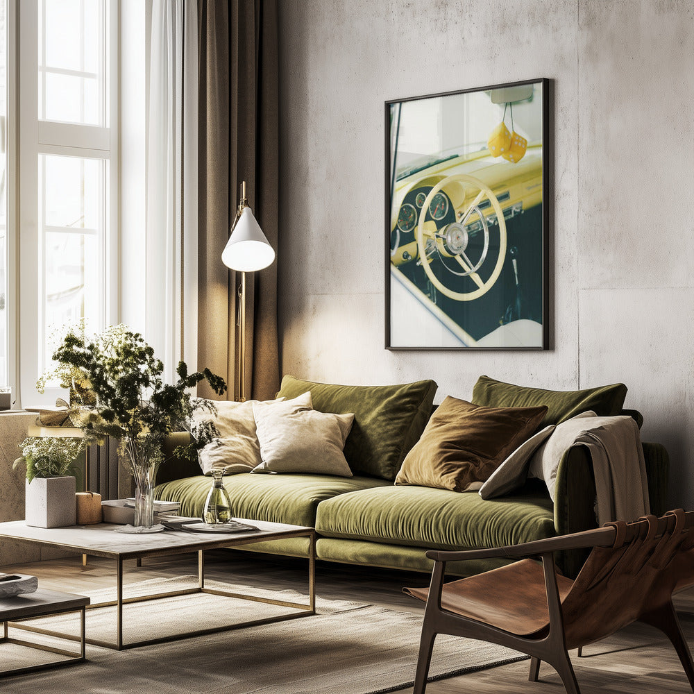 Classic Car VI - Poster / Art Print - interiör
