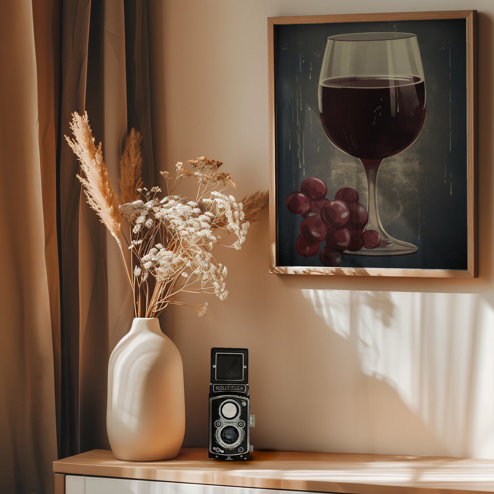 Red Red Wine No 1 - Poster / Art Print - interiör