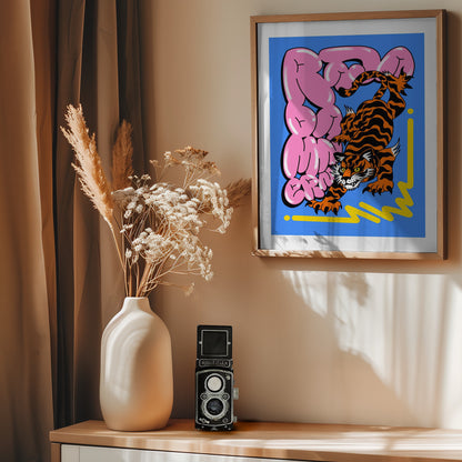 Muay Thai Tiger - Poster / Art Print - interiör