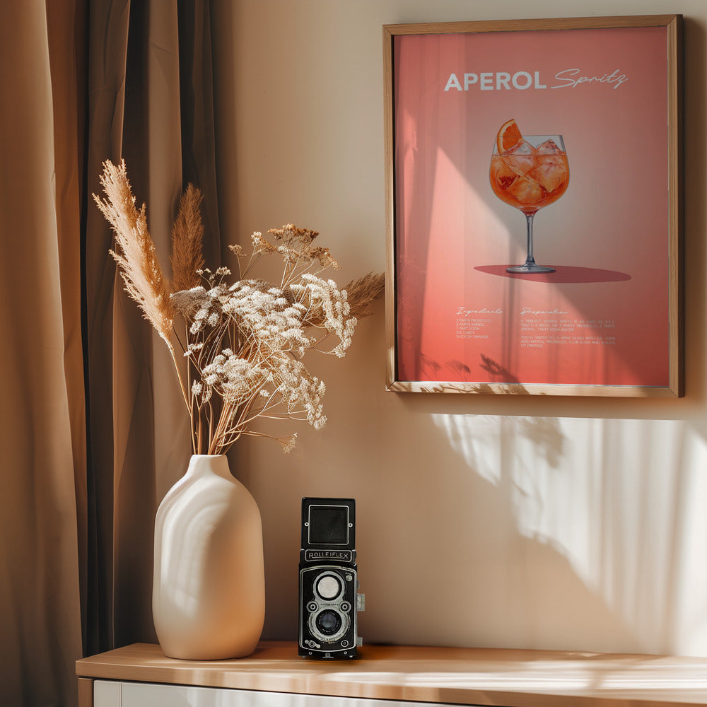 Aperol Spritz Recipe - Poster / Art Print - interiör