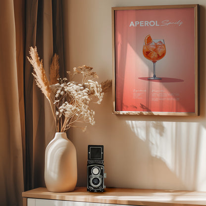 Aperol Spritz Recipe - Poster / Art Print - interiör
