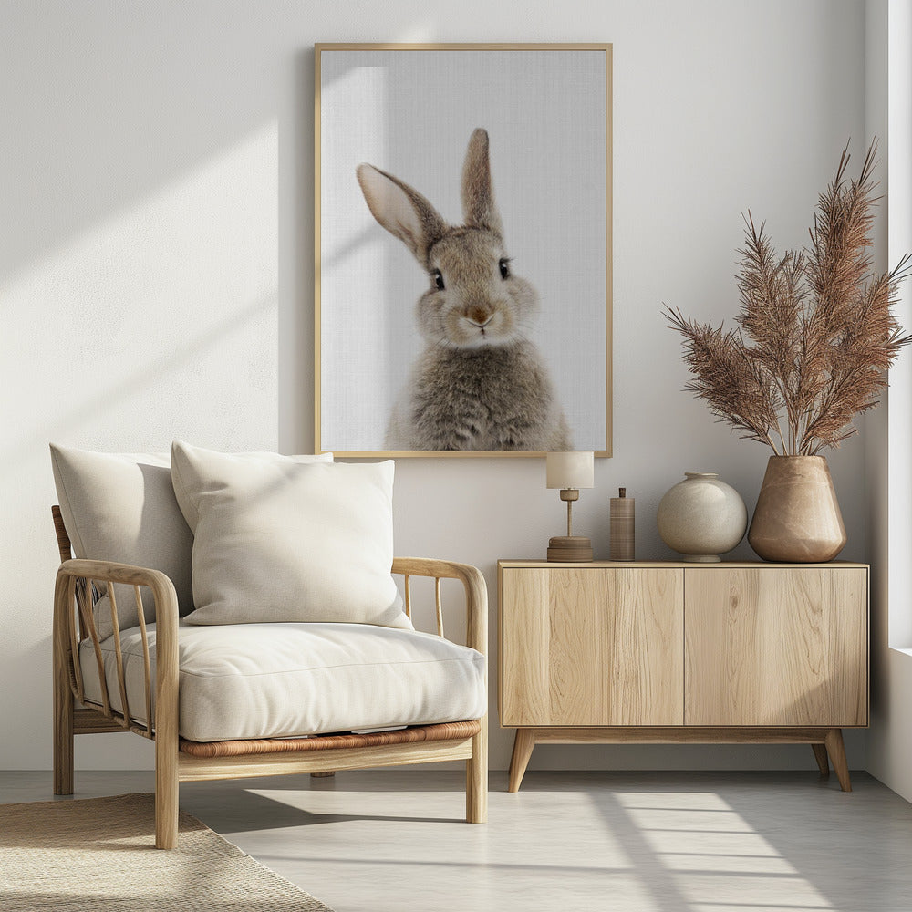 Peekaboo Bunny - Poster / Art Print - interiör