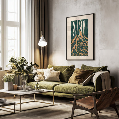 Earth - Poster / Art Print - interiör