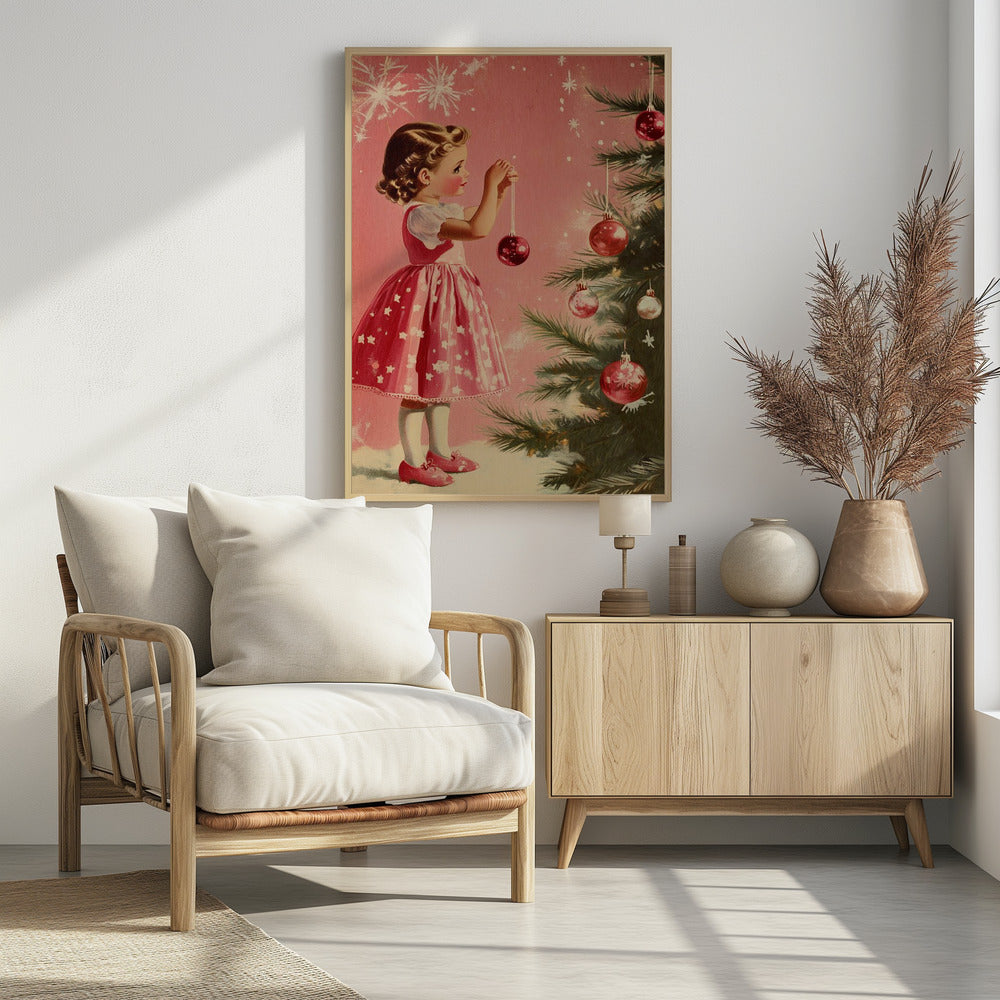Girl With Baubles - Poster / Art Print - interiör