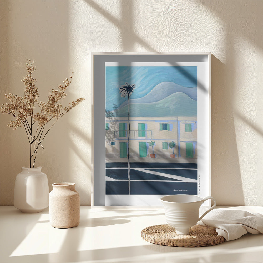 Alpes Maritimes With Palm Tree - Poster / Art Print - interiör