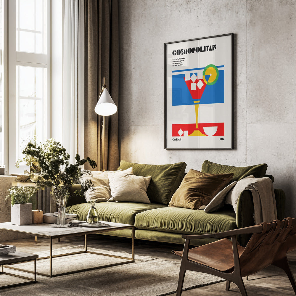 Cosmopolitan Bauhaus Cocktail - Poster / Art Print - interiör
