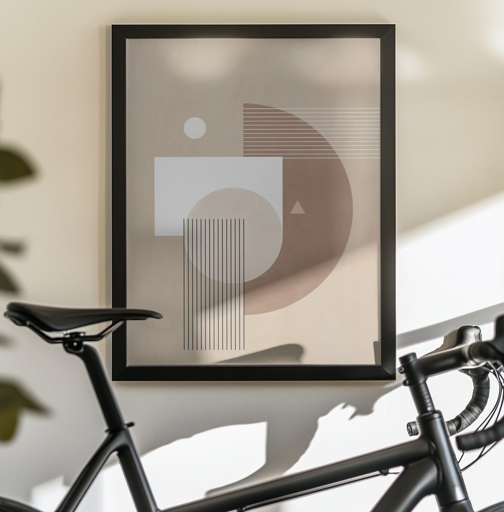Neutral Semicircles Poster No.1 - Poster / Art Print - interiör