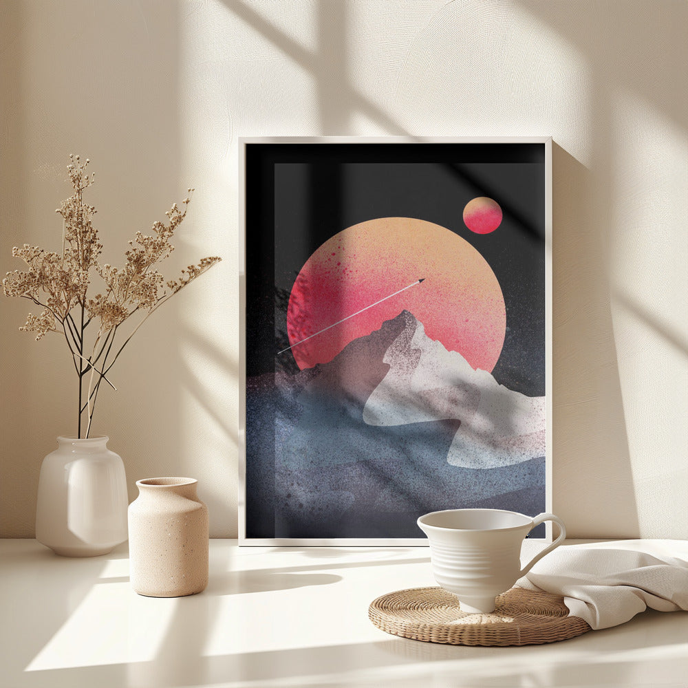 The moon peak - Poster / Art Print - interiör