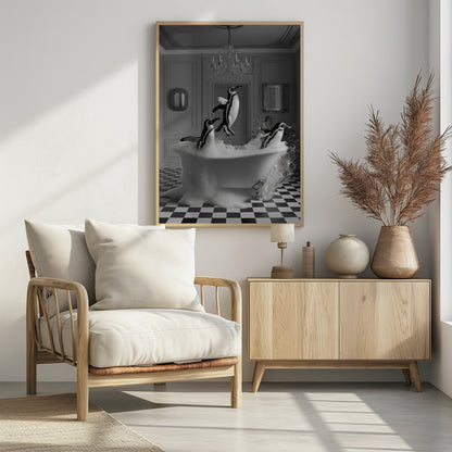 Penguin Party - Poster / Art Print - interiör