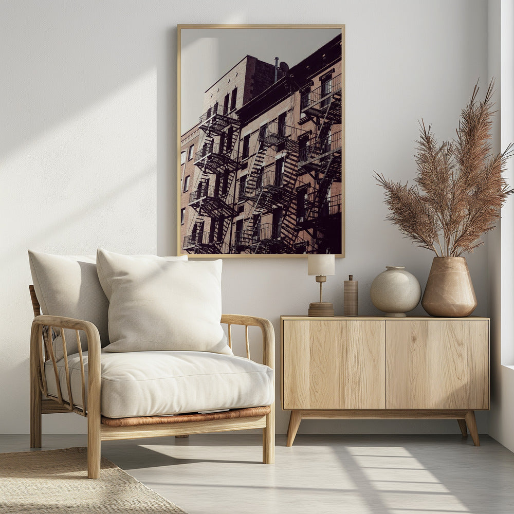 New York City Fire Escapes 02 - Poster / Art Print - interiör