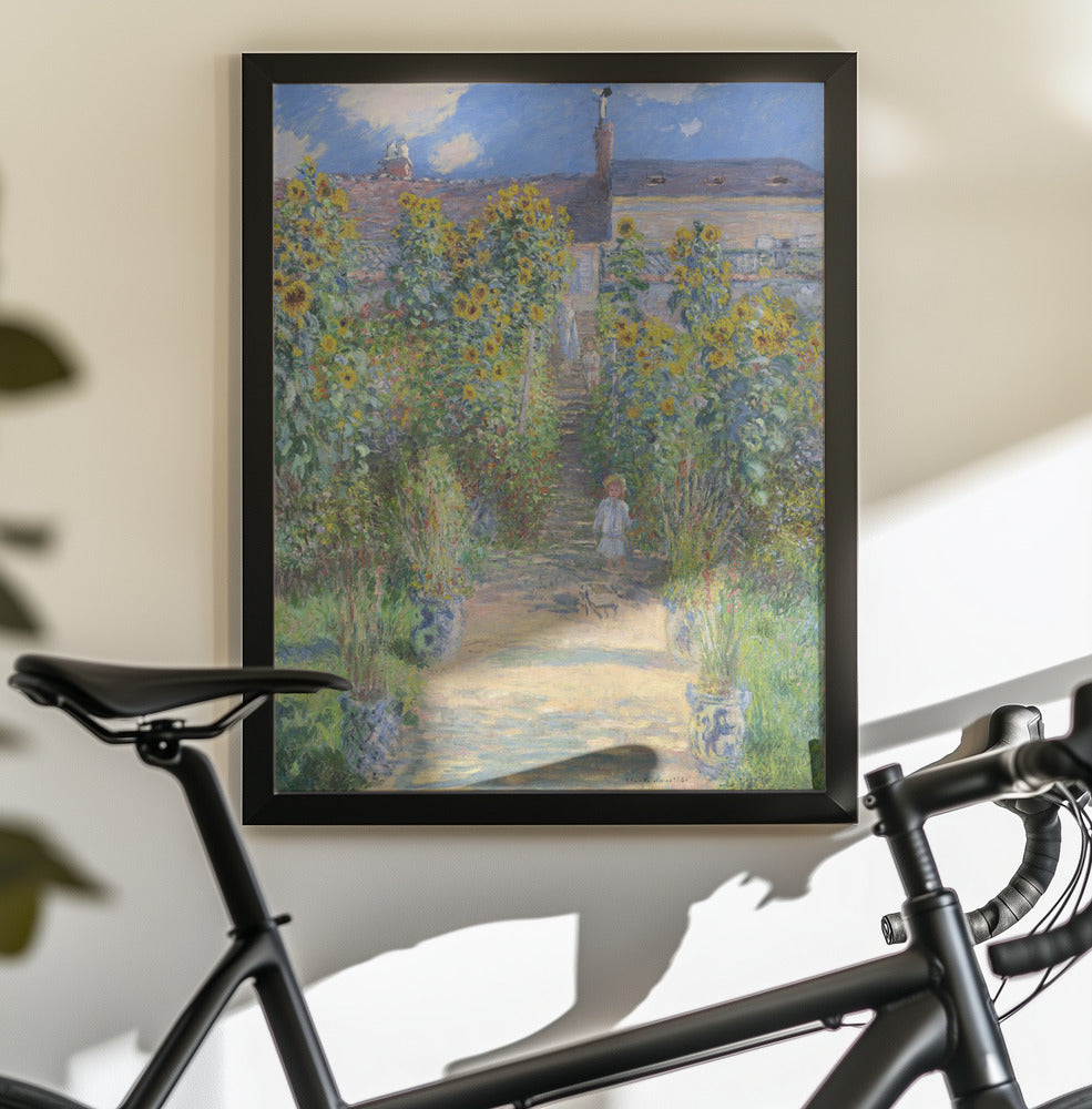 The Artist's Garden At Vétheuil (1881) By Claude Monet - Poster / Art Print - interiör