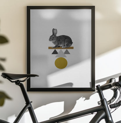 Tribal Rabbit - Poster / Art Print - interiör