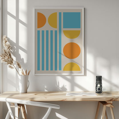 Bright Minimal Shapes Series #3 - Poster / Art Print - interiör