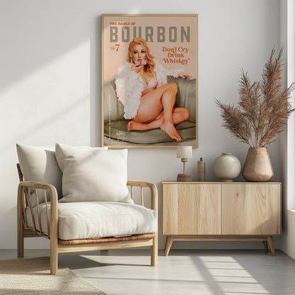 Babes of Bourbon Vol 7 Sexy Vintage Whiskey Pinup Girl - Poster / Art Print - interiör