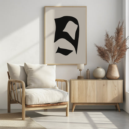 Distorted Black Cut Out - Poster / Art Print - interiör