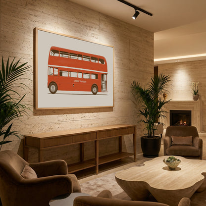 Red English Bus - Poster / Art Print - interiör