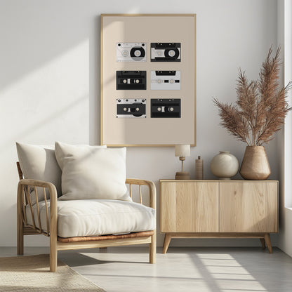 Cassette Pattern #1 - Poster / Art Print - interiör
